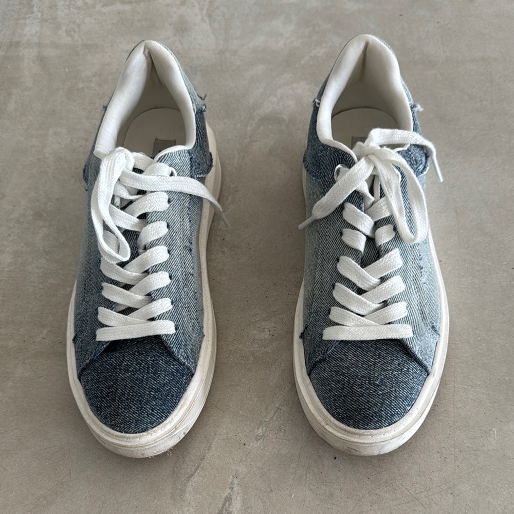 Steve Madden Denim Sneakers with White Laces